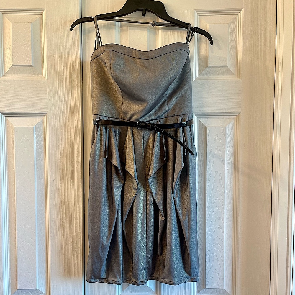 BRAND NEW WITH TAGS!  Grey Strap or Strapless Jessica Simpson dress (size 6)
